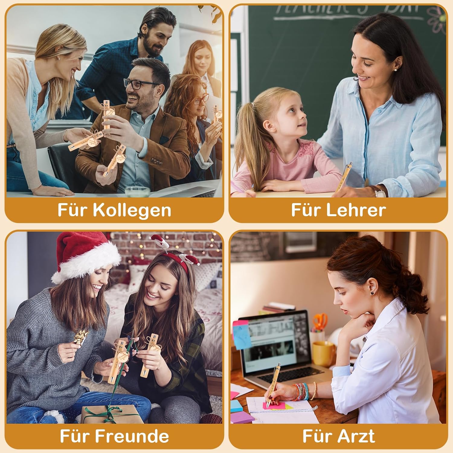 Thumbnail 6 de Zidoley 24 Sets Ein Dankeschön Geschenke: Holzstift mit Gravur "Danke für Alles" – 24 Stück, inklusive Anhänger und Schnur