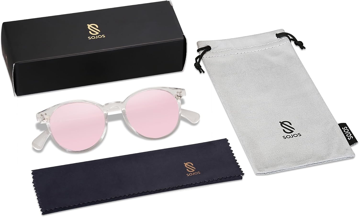 Detalle 2 de SojoS Polarisiert Sonnenbrille UV400 rund