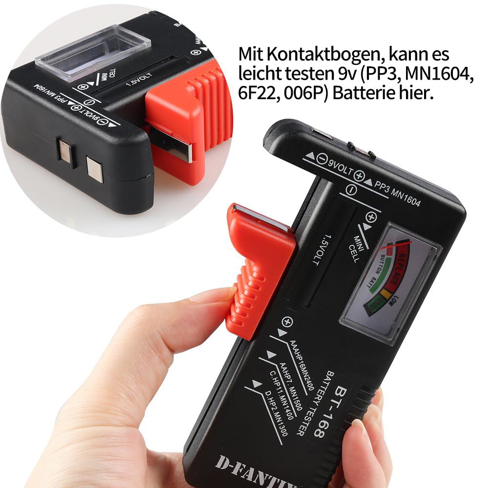 Detalle 2 de D-FantiX Batterietester BT-168 für 9V