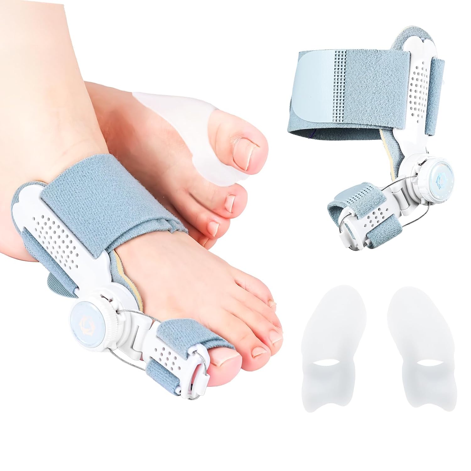 Thumbnail 6 de Winyoher Hallux Valgus Korrekturset – Verstellbare Schiene und 2 Silikon-Zehenspreizer, Tag & Nacht