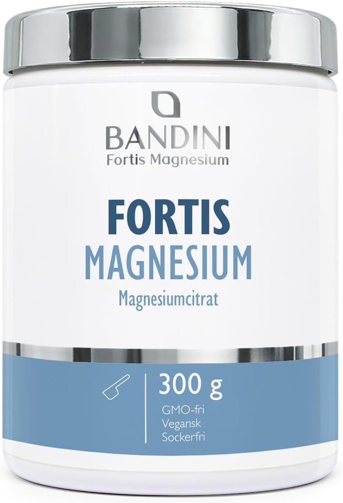 Detalle de BANDINI Fortis Magnesium 300 g – veganskt magnesiumpulver med apelsinsmak