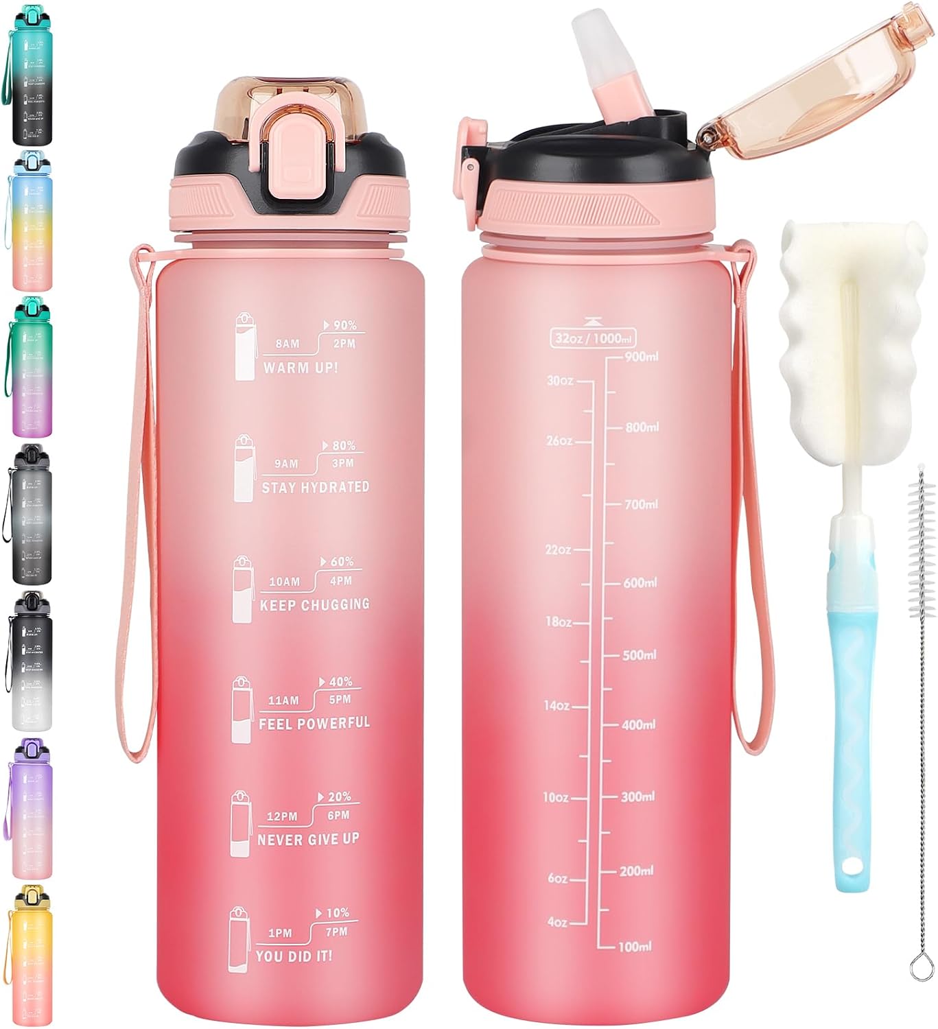 Detalle de CodiCile 1L water bottle with straw 🚰