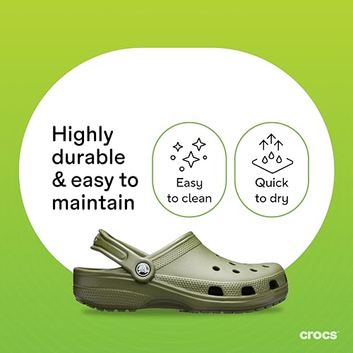 Thumbnail 7 de Crocs Unisex Classic Clog in Army Green (Größe 42/43 EU) – leicht, wasserdurchlässig und anpassbar