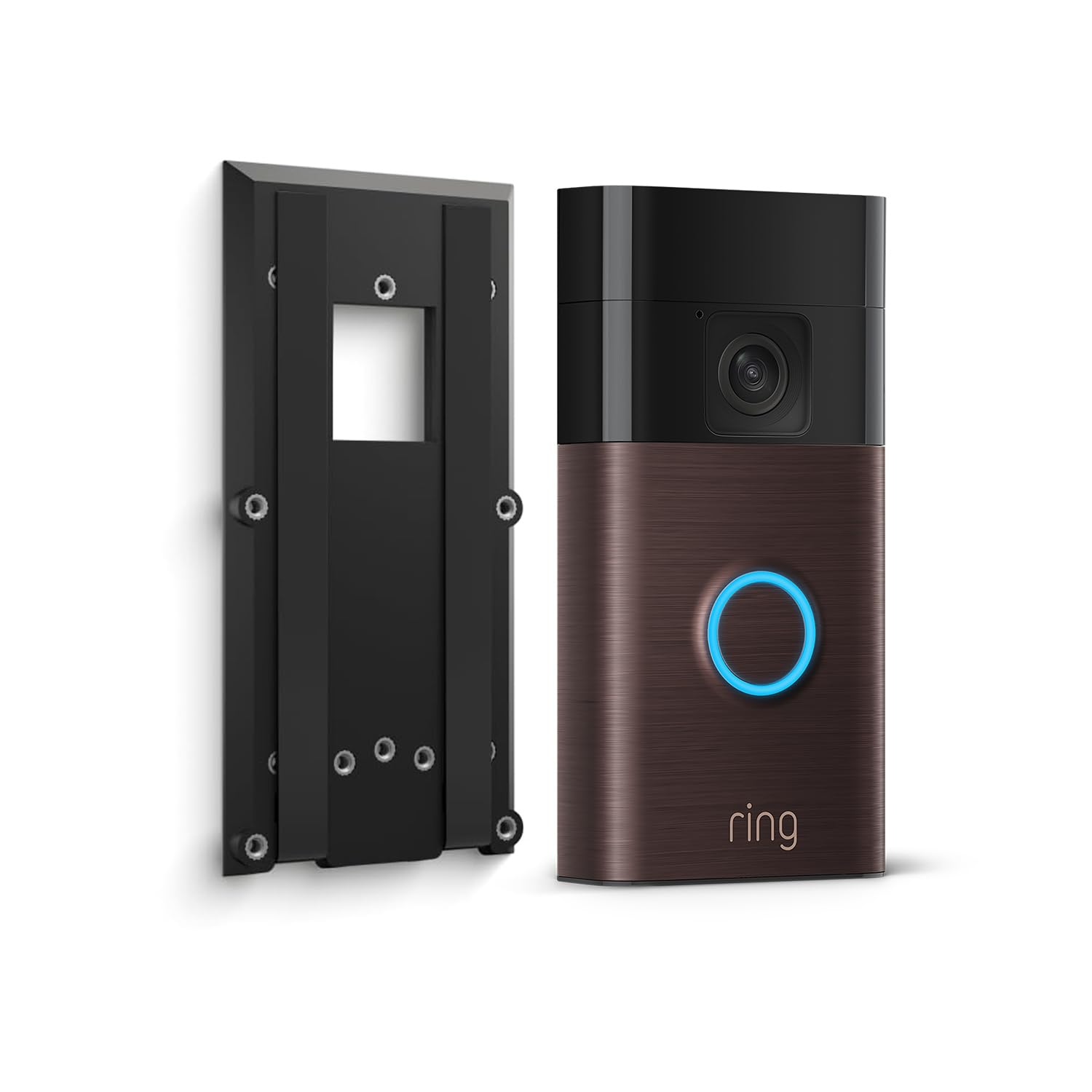 Detalle de Ring Battery Video Doorbell (2024 release) + No Drill Mount — wireless DIY video doorbell security camera