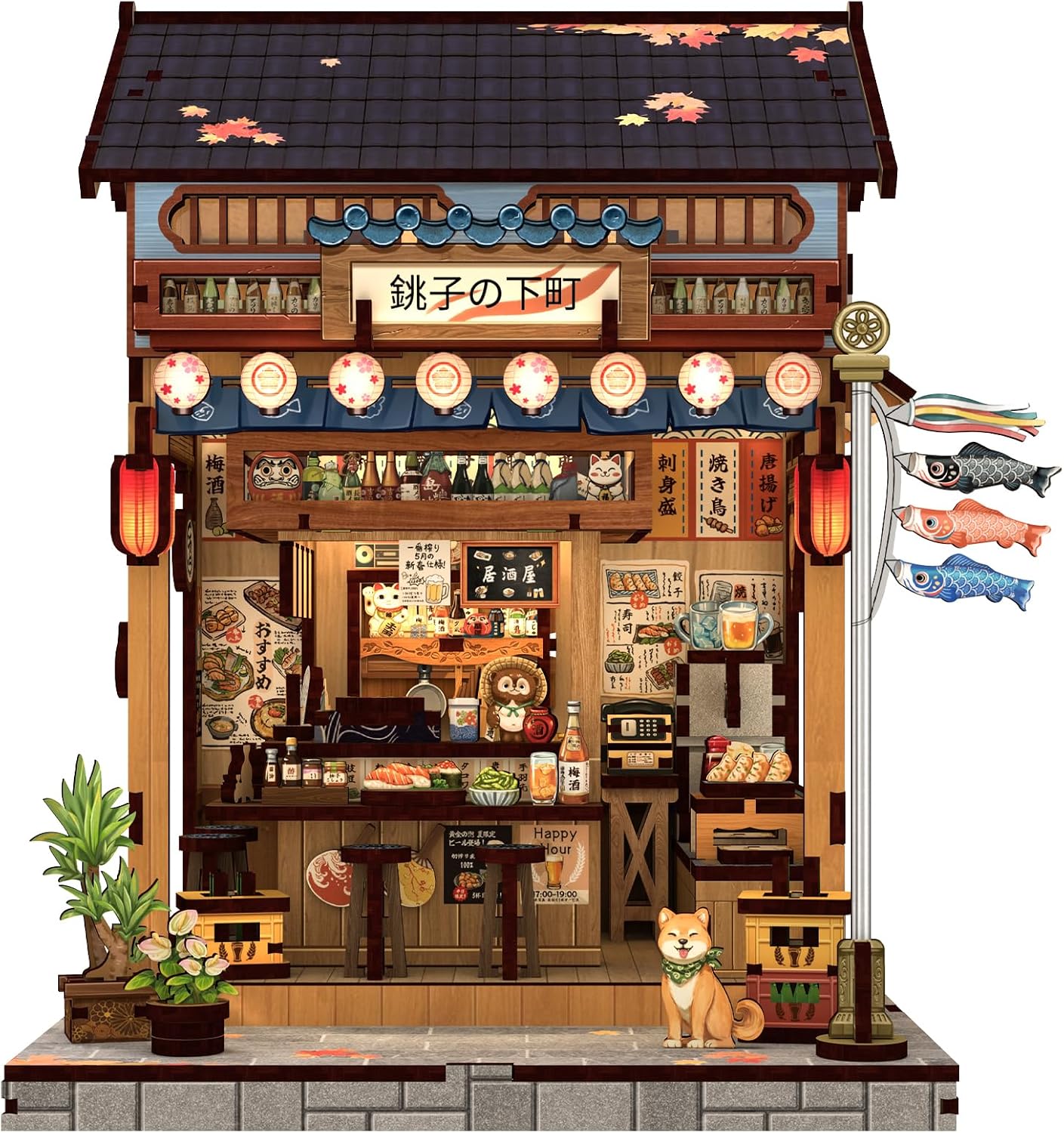 Detalle de Cutefun Izaka-ya Kurosawa Kit Book Nook 218 pezzi