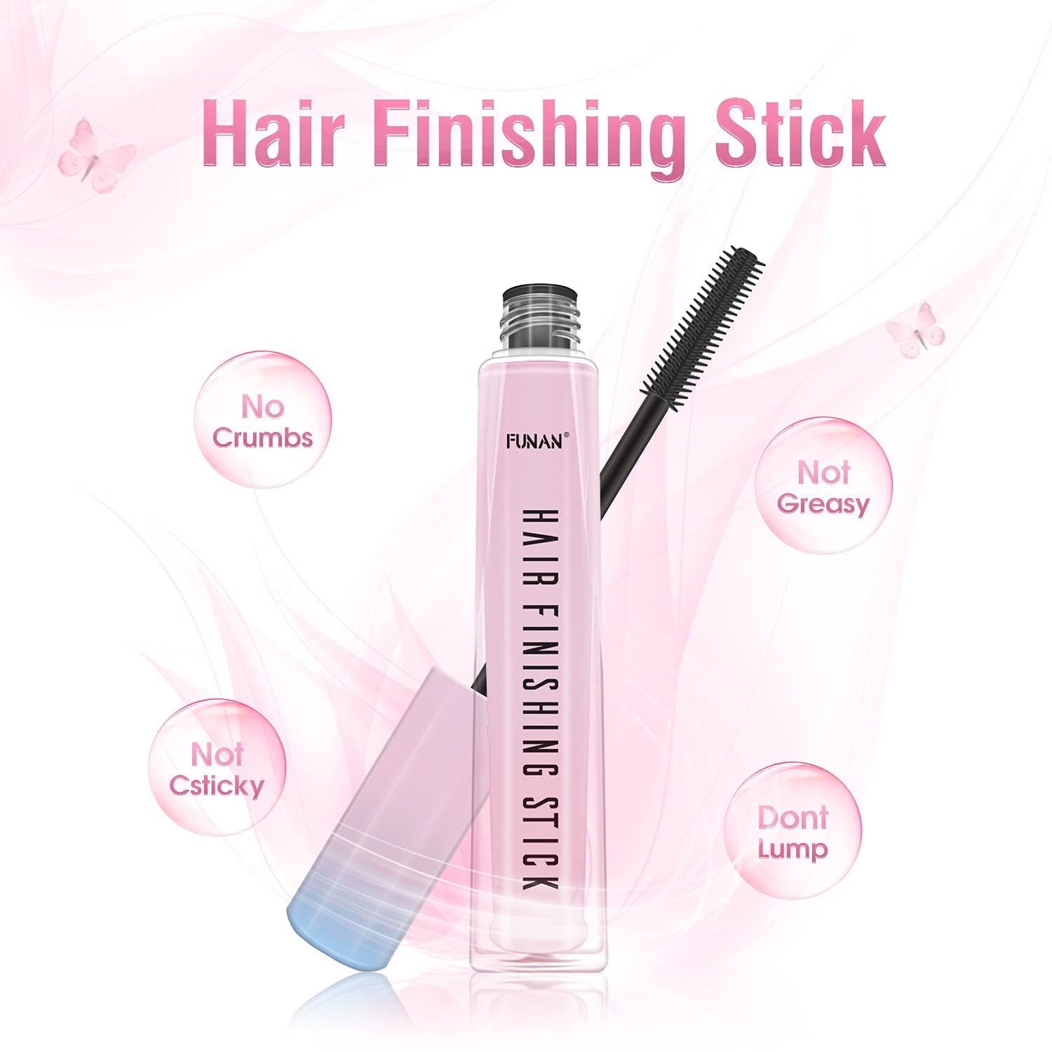 Detalle 2 de FUNAN Hair Finishing Stick 2-Pack, Travel-Size Flyaway Wand