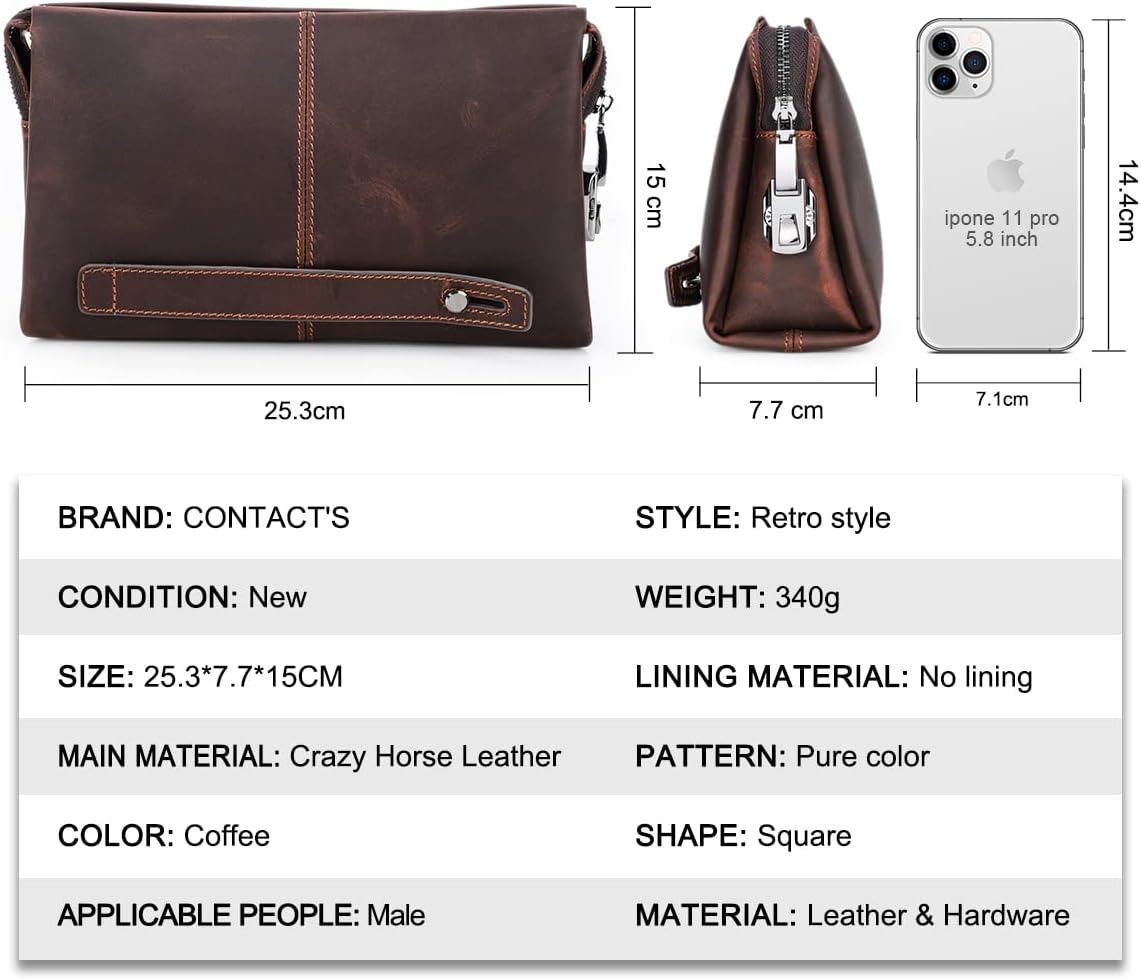Detalle de Contacts Mens Genuine Leather ID Card Organizer Clutch
