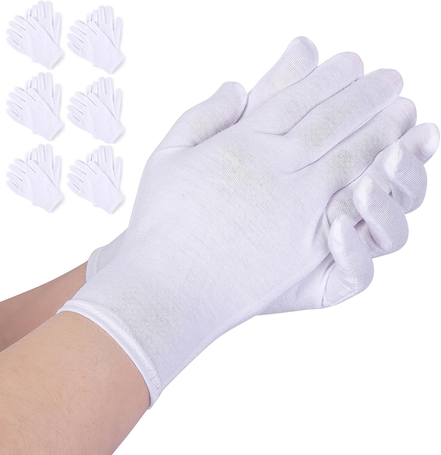 Thumbnail 6 de AovYoo 6 Pares Guantes blancos niño 92% algodón
