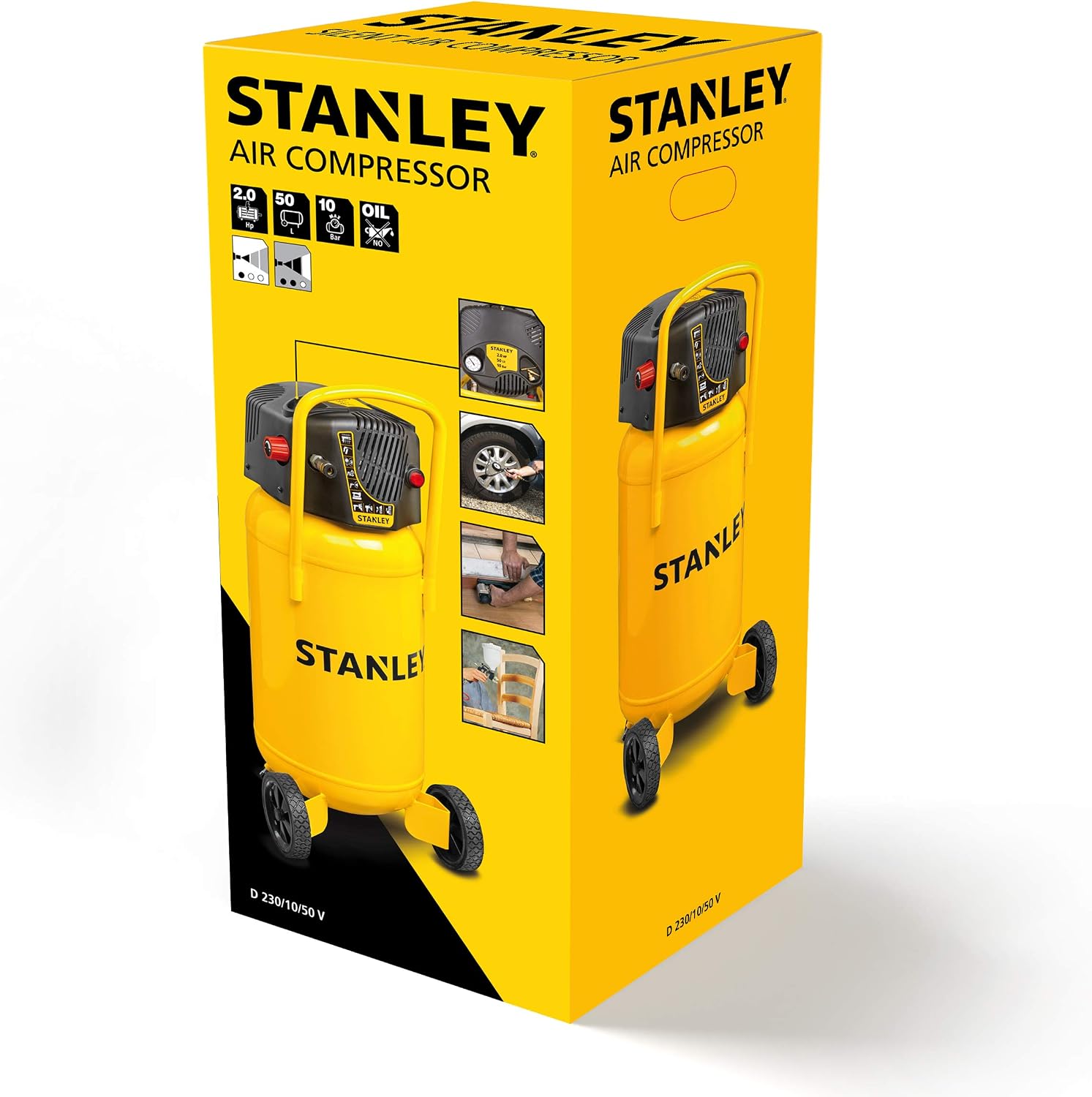 Detalle 1 de Stanley D230/10/50V – sprężarka powietrza 50 l, 10 bar, 222 l/min