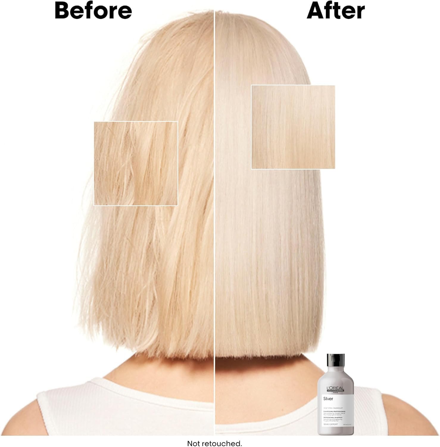 Detalle de L’Oréal Professionnel Serie Expert Silver toning shampoo for grey, white & light blonde hair