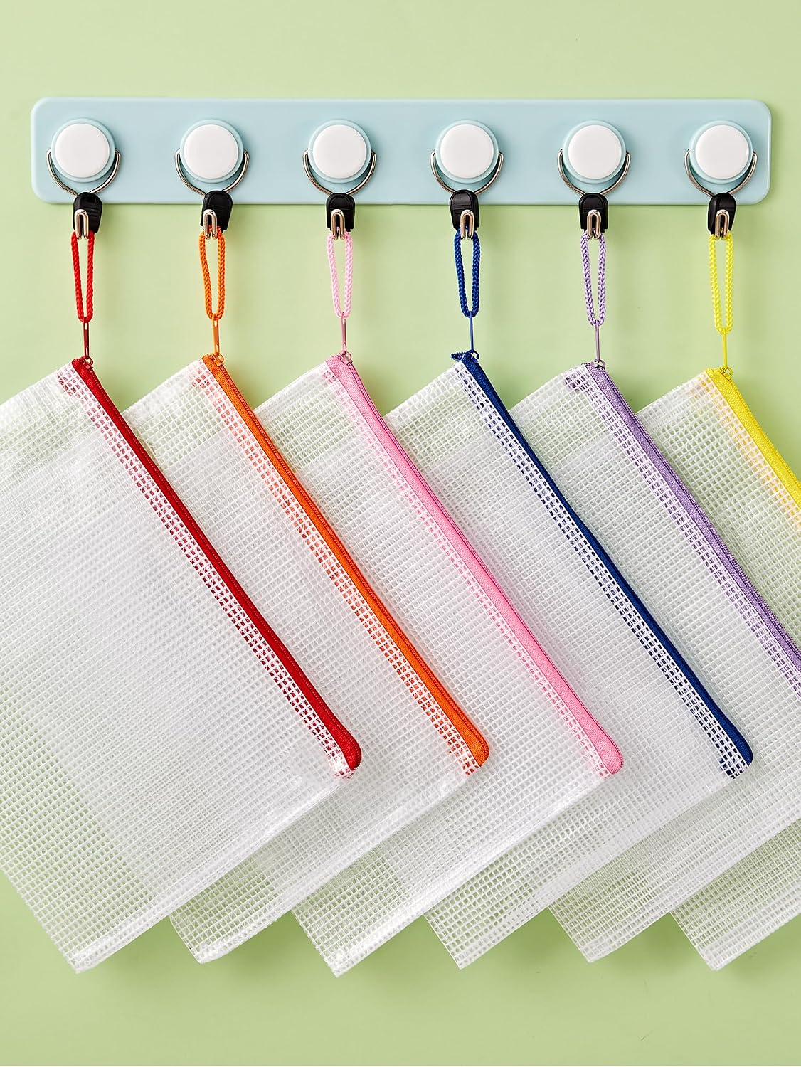 Thumbnail 4 de JARLINK OP175C A5 Mesh Zipper Pouches, 20-Pack in 10 Colors
