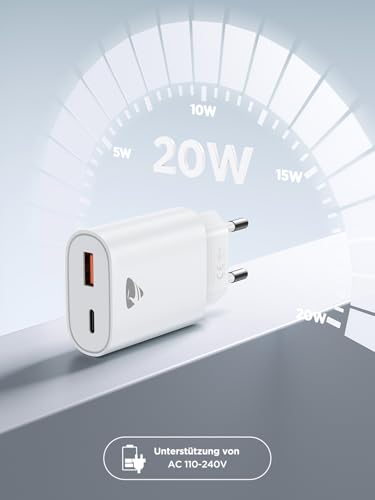Thumbnail 6 de Aioneus USB C Ladegerät 2er Pack – 20W PD 3.0 + 18W USB-A, Kompakt mit 2 Ports