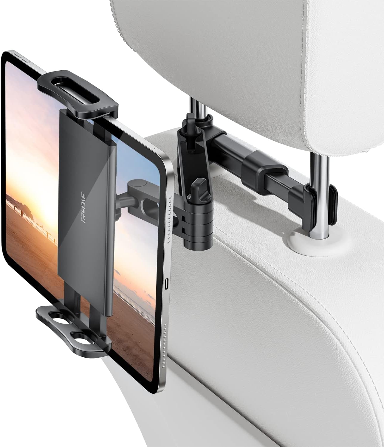 Detalle de TRYONE Tablet Halterung Auto – ausziehbare Kopfstützenhalterung für 4,7–11 Zoll Tablets (iPad, Samsung, Kindle Fire, Switch)