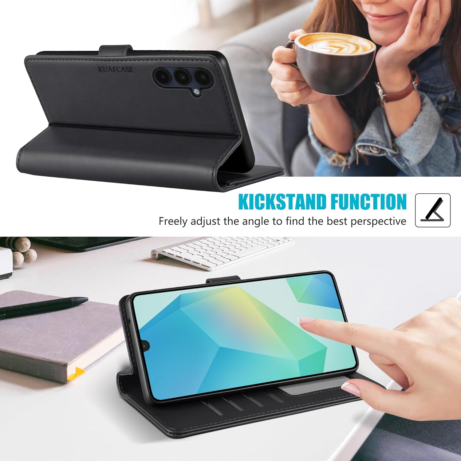 Thumbnail 3 de Kuafcase Samsung A16 wallet case 4 slots