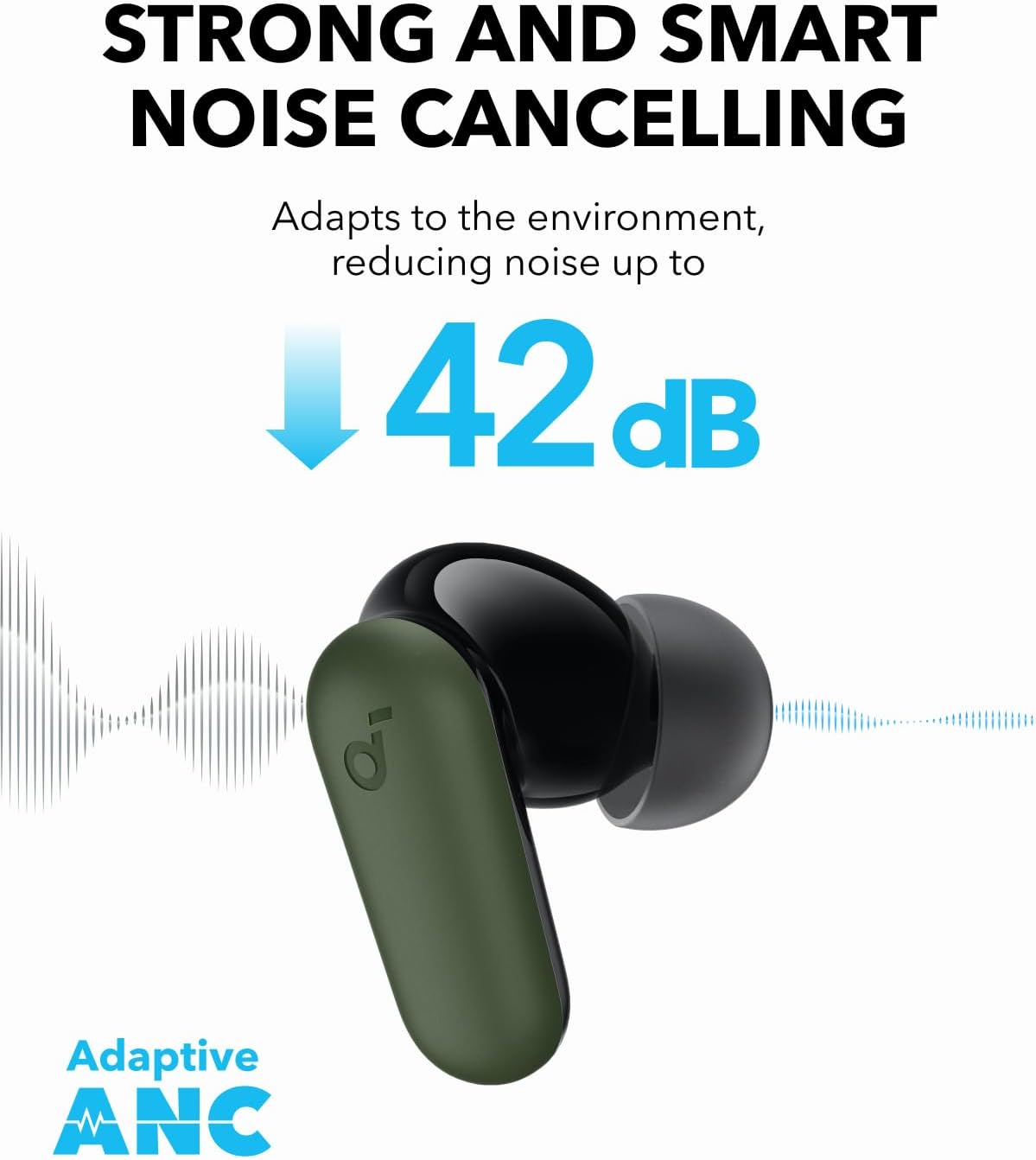 Detalle de Soundcore P30i von Anker – Noise Cancelling Earbuds