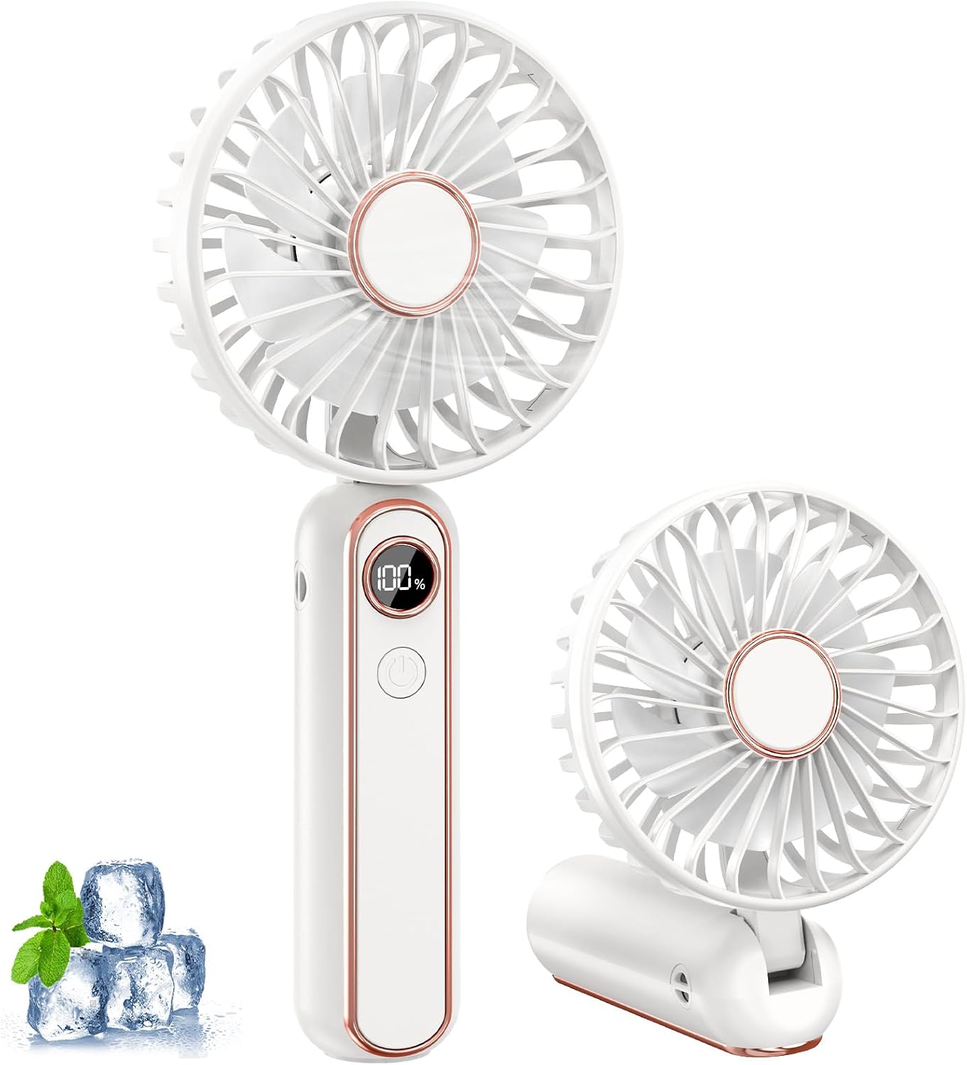 PALATALA Handheld Fan: Powerful 6-Speed Portable USB-C Fan with 4000mAh Battery and LED Display