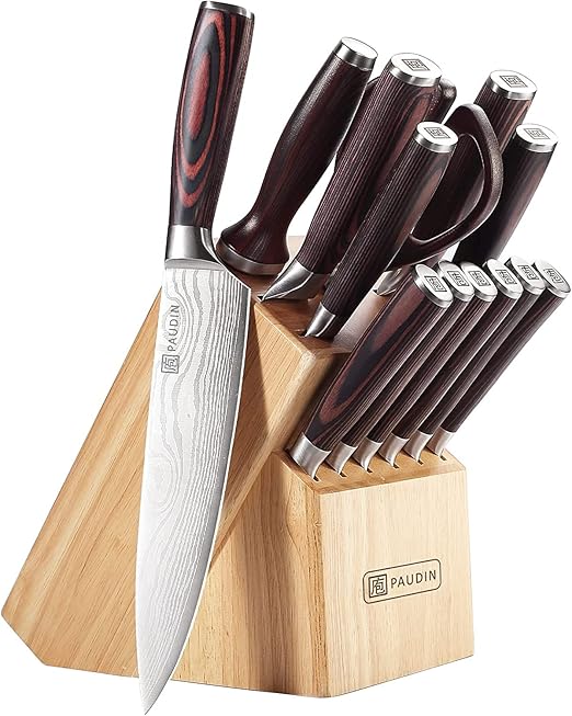 Detalle de Juego de cuchillos PAUDIN de 14 piezas para cocina 🍽