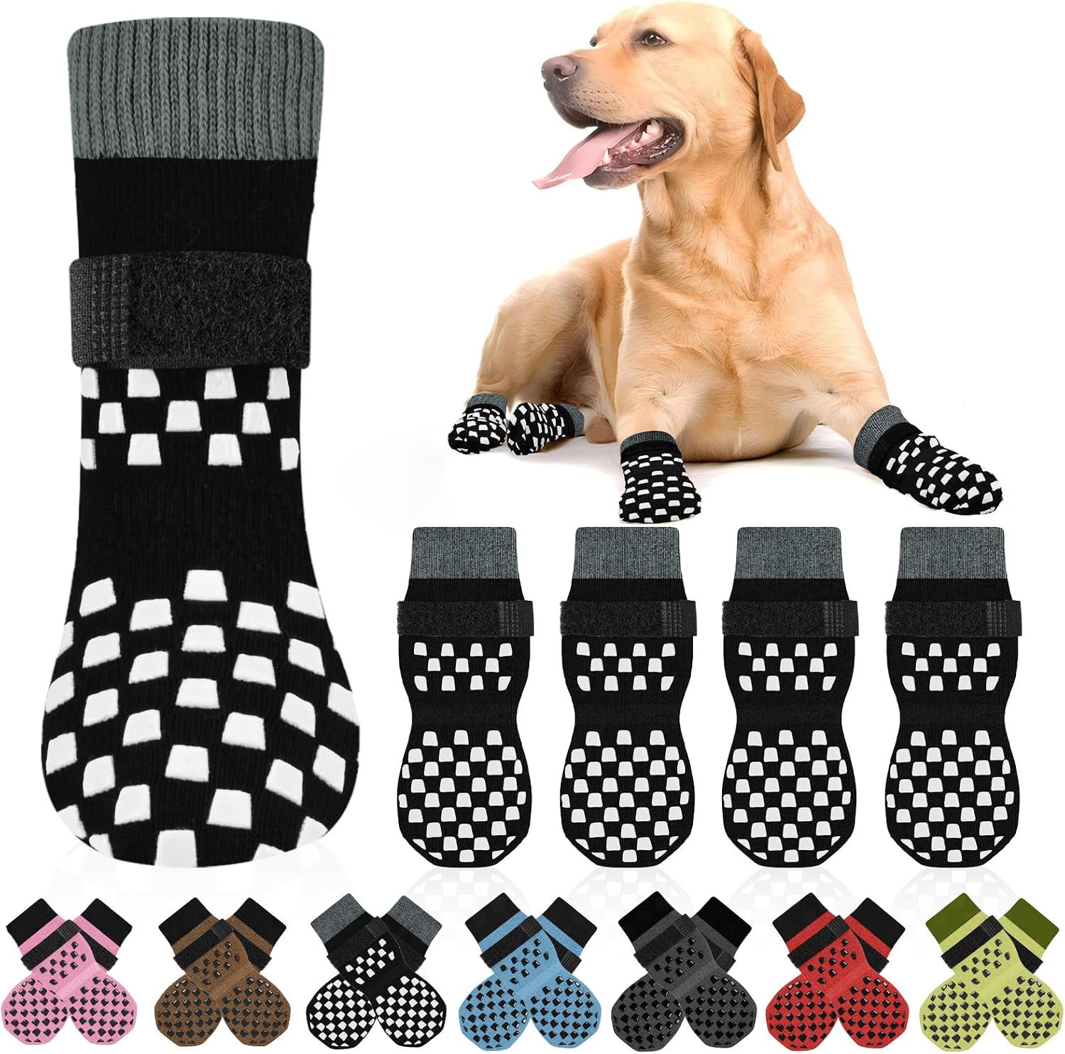 Detalle de AIEDOULER Dog Socks in Cotton-Polyester