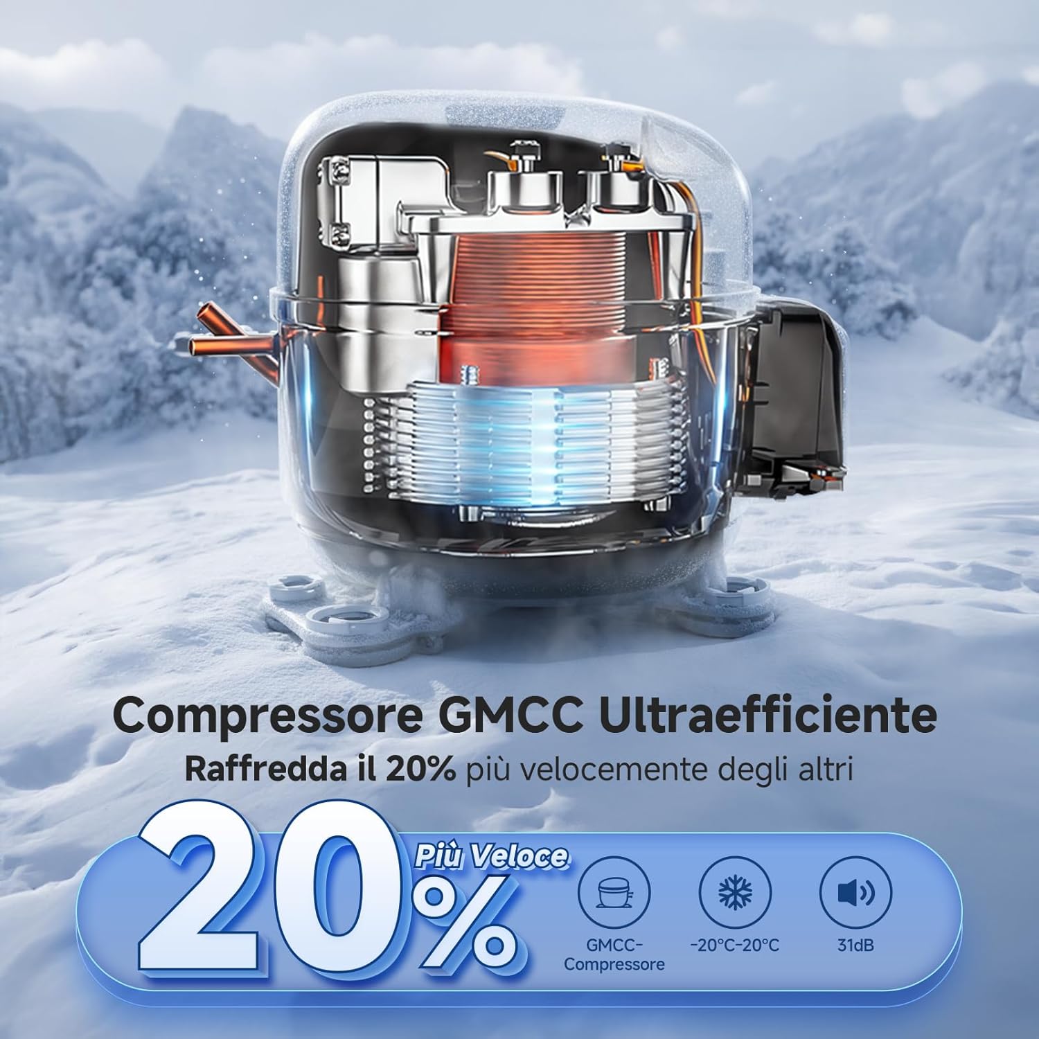 Detalle 2 de AAOBOSI Frigo Portatile 25L -20°C