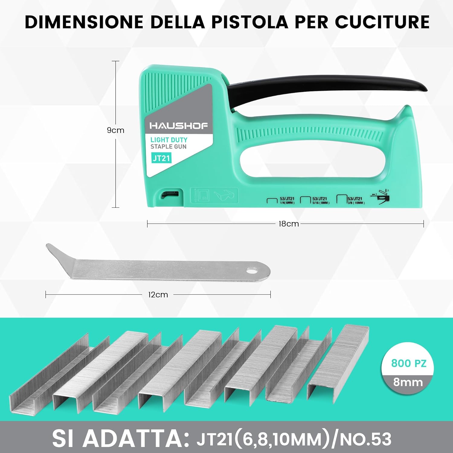 Thumbnail 2 de HAUSHOF Graffatrice Manuale 18 cm con 800 graffette 8 mm