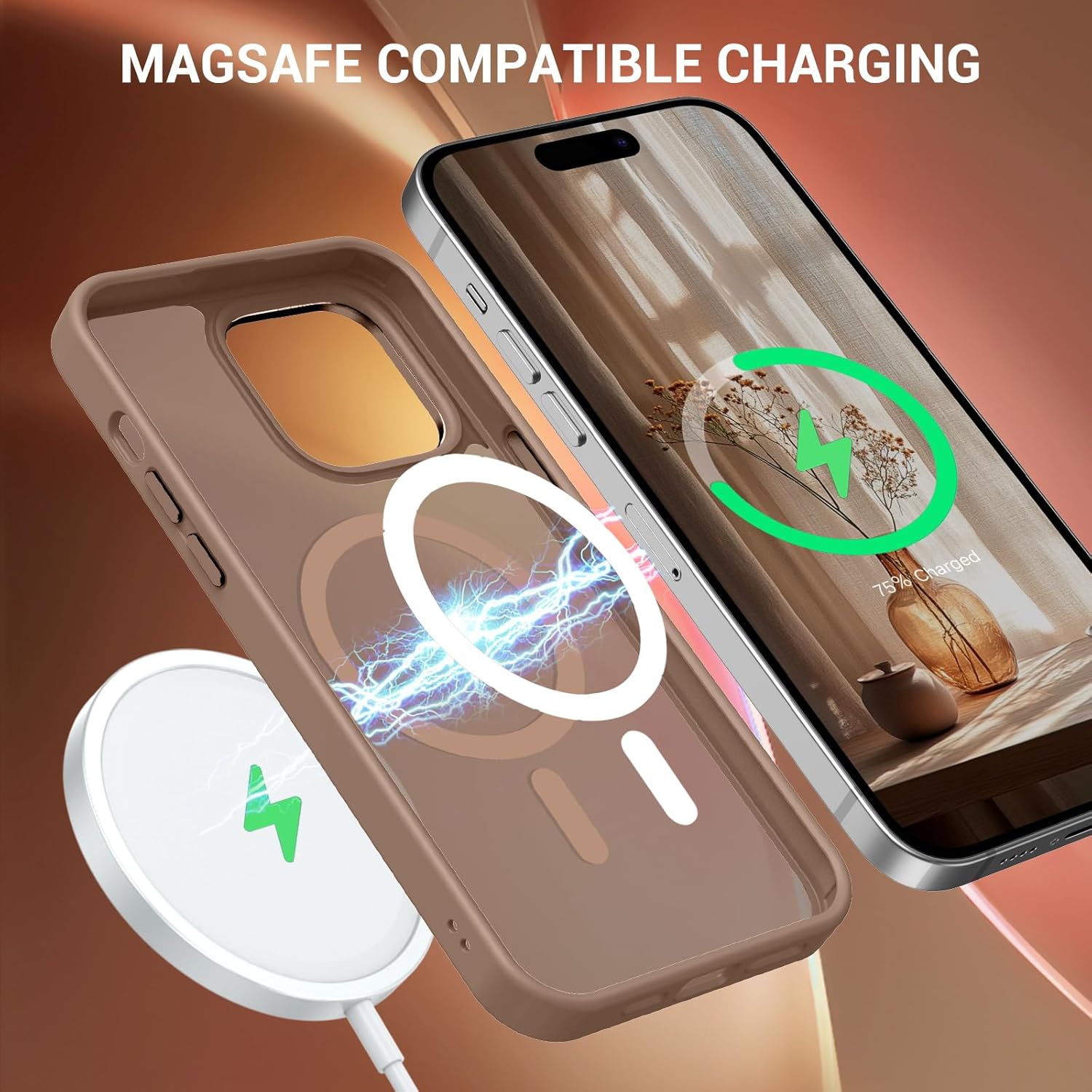 Thumbnail 3 de GaoBao Magnetic Case for iPhone 14 Pro Max – Slim, Translucent Matte Back with MagSafe Compatibility