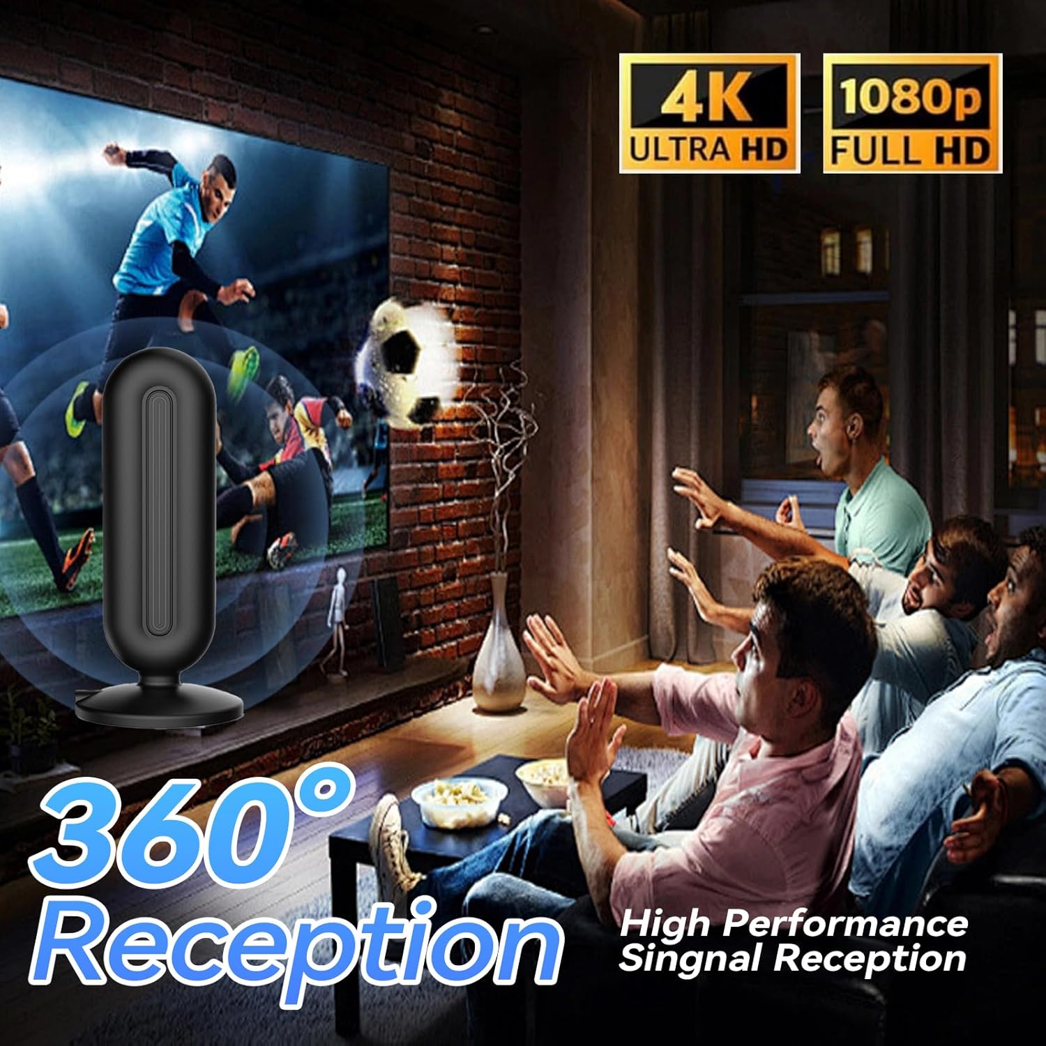Thumbnail 6 de Indoor TV Aerial 2026 Upgrade – 360° Omnidirectional Indoor Antenna with Signal Booster