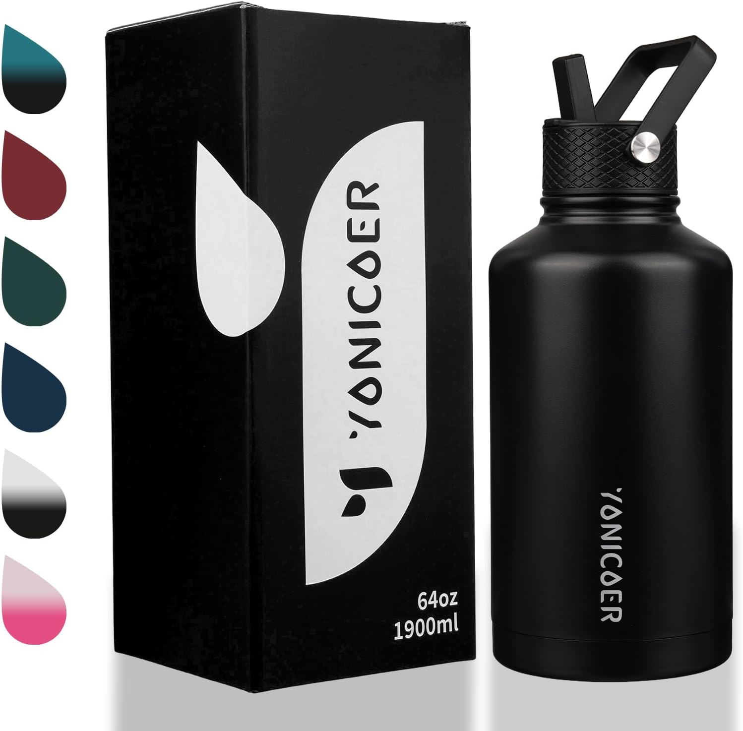 Thumbnail 6 de YONICOER Insulated Water Bottle 64oz, triple-wall 🥤