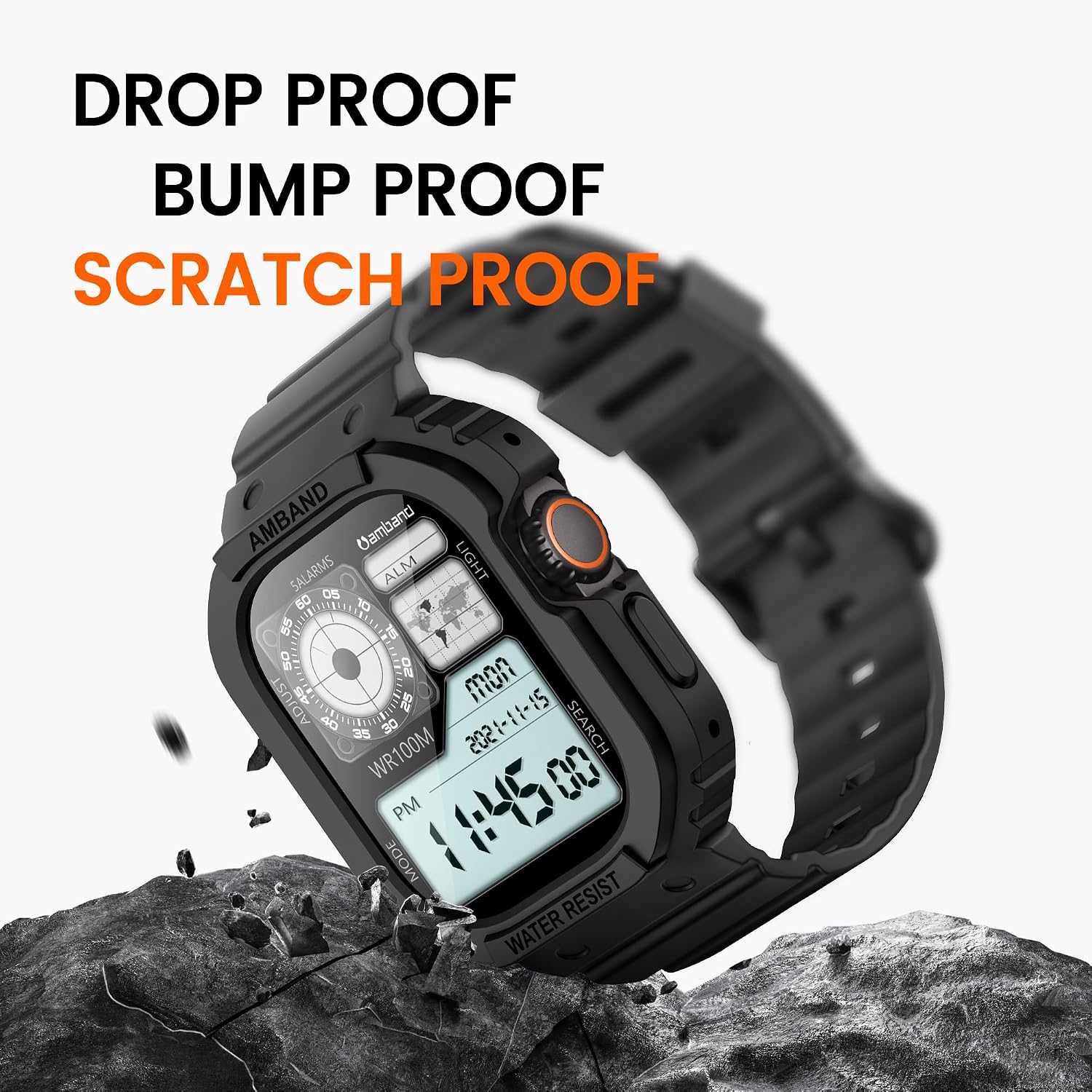 Thumbnail 5 de amBand E1 Rugged Band & Case for Apple Watch Series 1–11, SE3/SE2/SE, Ultra 3/2/1