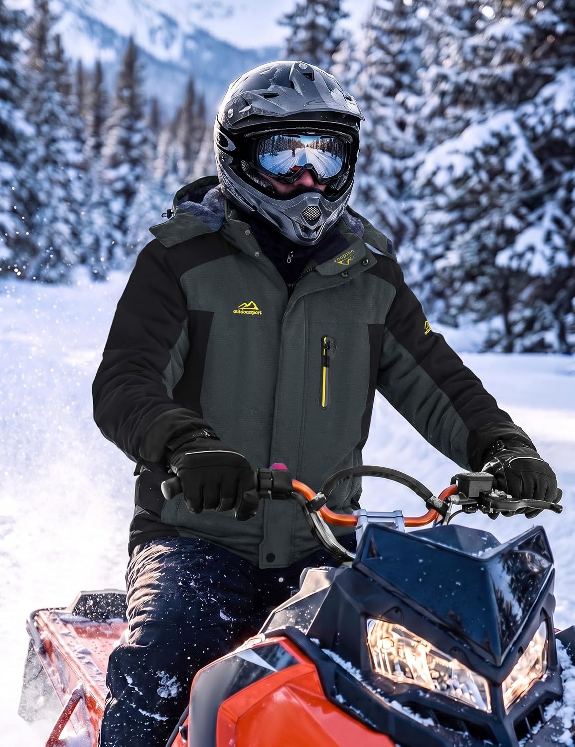 Detalle 2 de TACVASEN Men's Winter Ski Jacket Waterproof Hooded