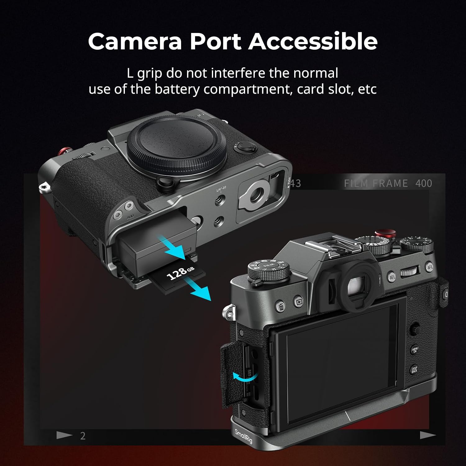 Thumbnail 2 de SMALLRIG L-förmiger Silikongriff für FUJIFILM X-T30 III/X-T30 II/X-T30 (Arca-Swiss Schnellwechsel, 1/4-20) – 5665