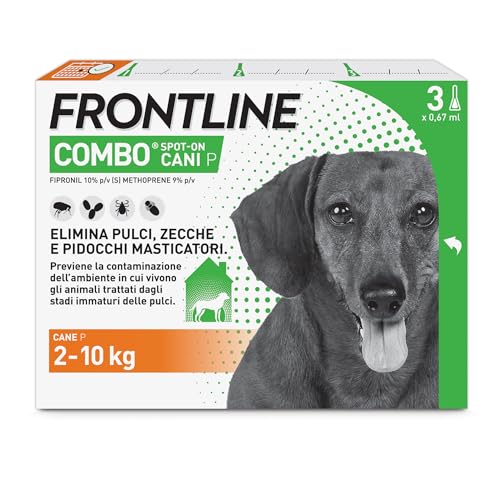 Detalle de FRONTLINE Combo Cani Taglia S (2-10 Kg) – 3 Pipette, Antiparassitario a lunga durata
