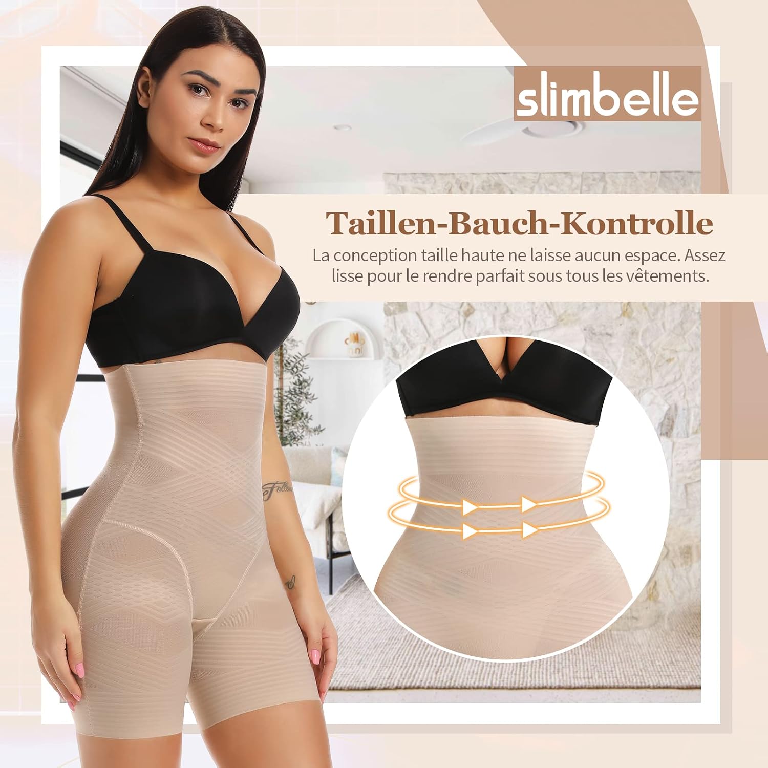 Detalle 2 de SLIMBELLE YD-0141 – damskie majtki push-up, wyściełane i bezszwowe