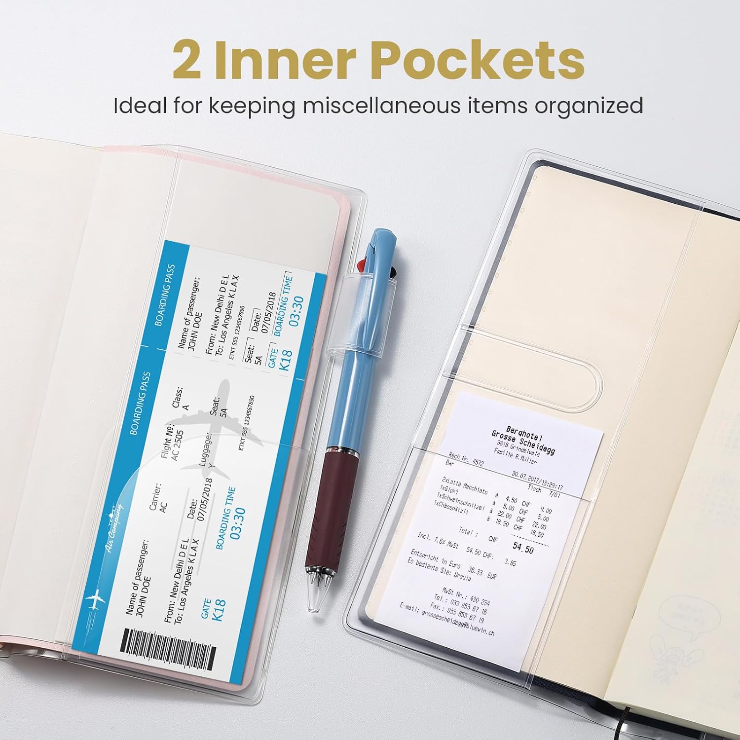 Detalle de DILVREWA Clear Cover for Hobonichi Weeks 2026 Planner, PVC with Pen Holder