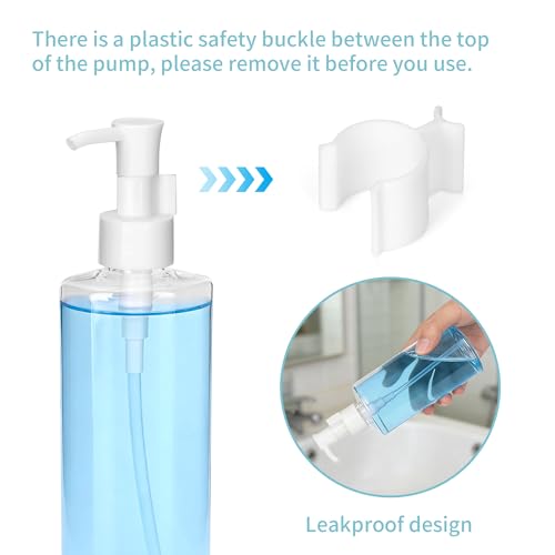 Detalle de Axincardarm 200 ml Pump Dispenser Bottle Set (10 × Clear PET, 200 ml)