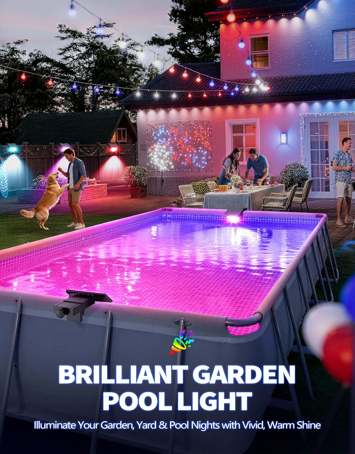 Thumbnail 6 de DeeprBetter 2026 Amélioré Lumière Piscine Hors Sol Solaire – LED RGB IP68, 10 Modes, sans fil