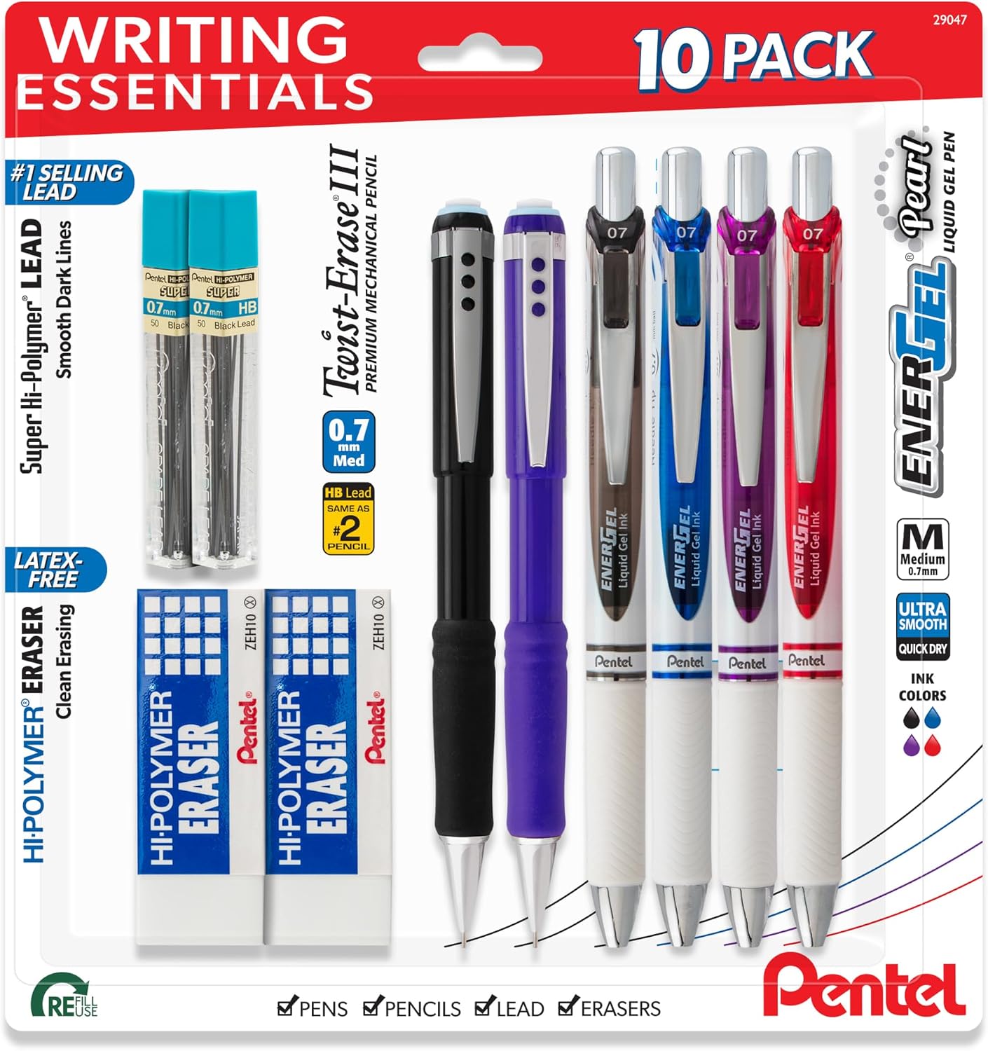 Detalle de Pentel Writing Essentials 10-pack