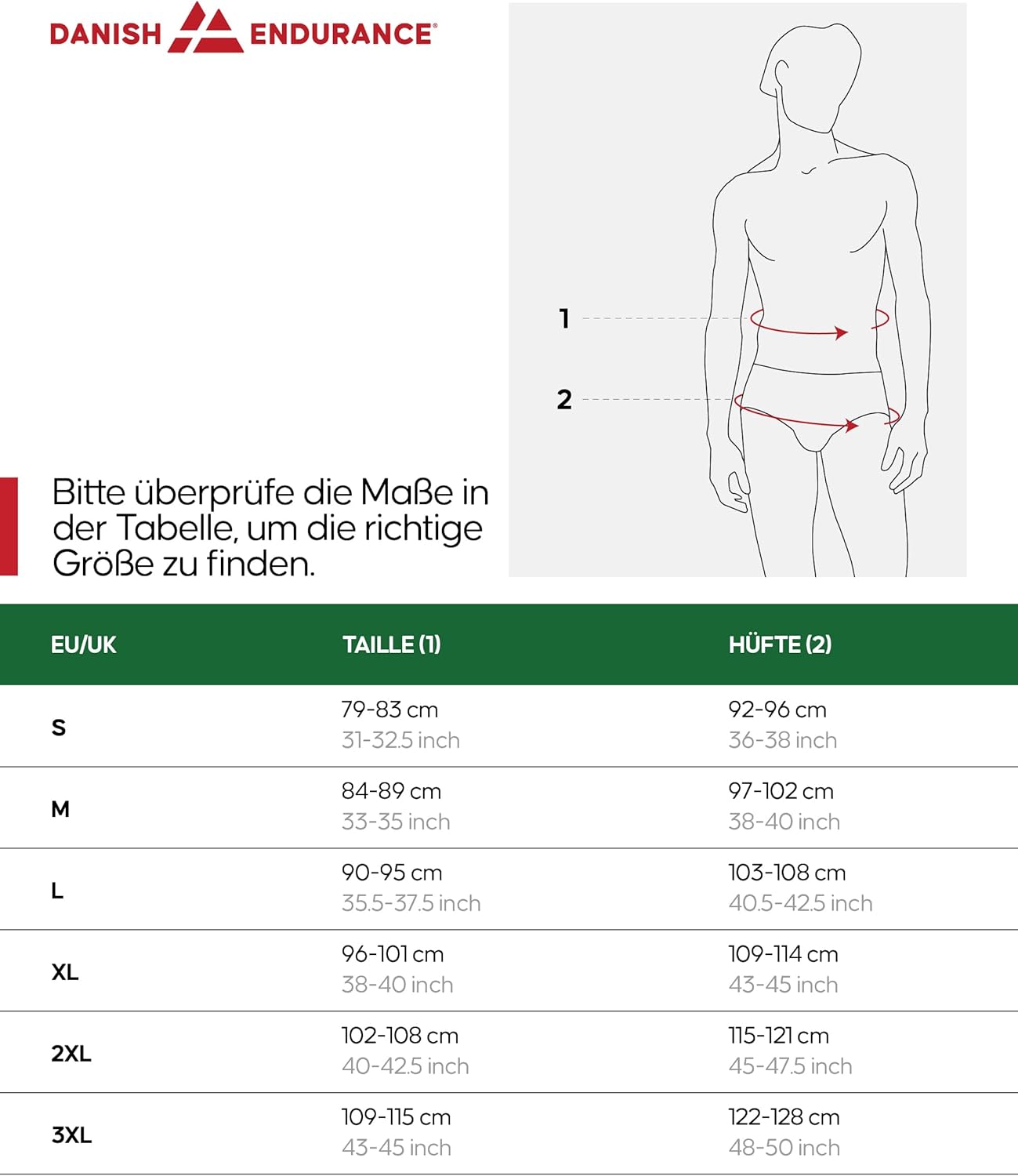 Detalle 2 de DANISH ENDURANCE 3er Pack Sport Boxershorts Herren – Funktionsunterwäsche, atmungsaktiv, geruchsneutral, mit regulärem oder langem Bein