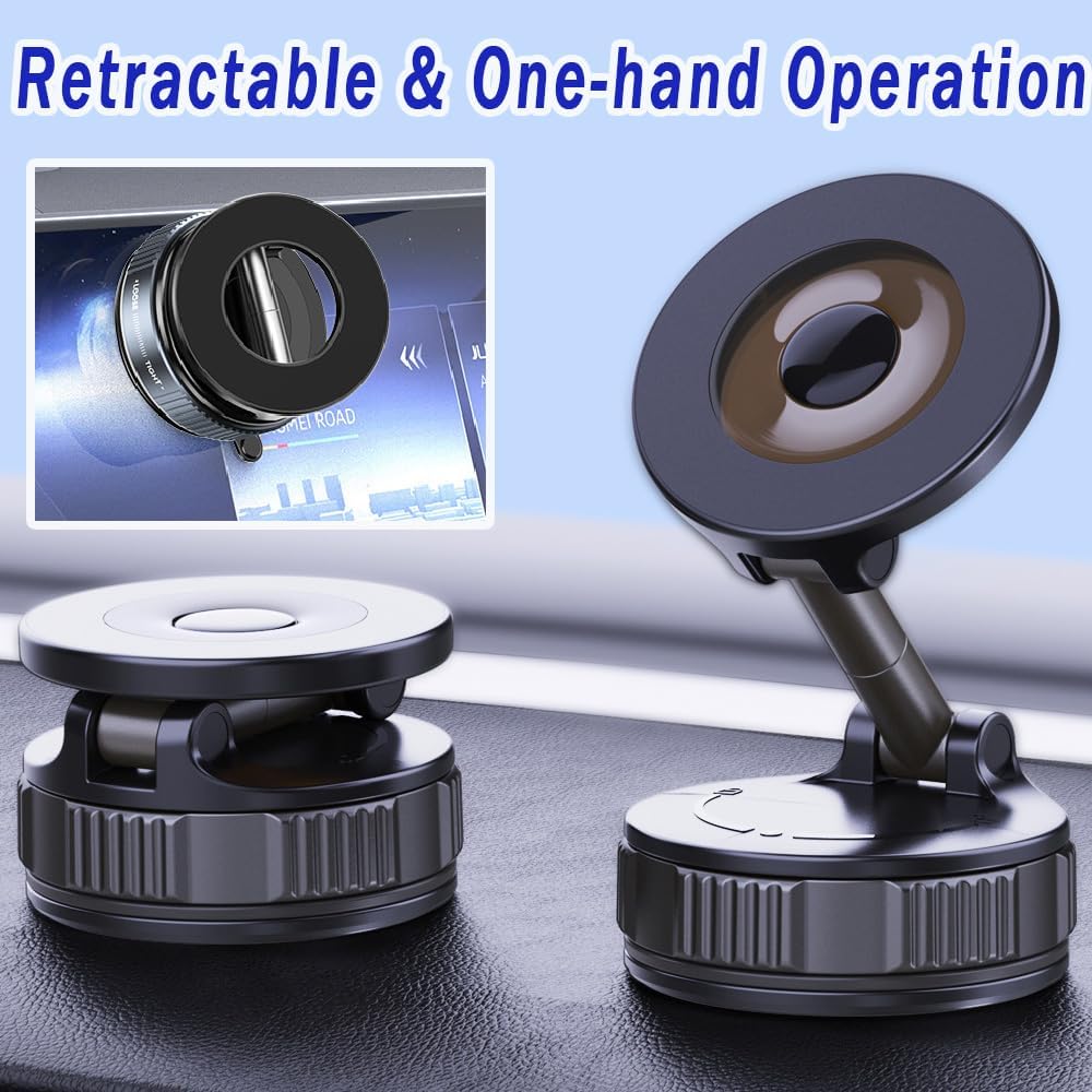 Detalle 2 de HoneTeek Vacuum Magnetic Phone Holder 360°