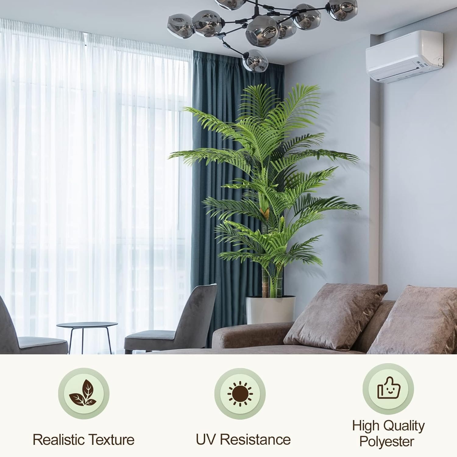 Thumbnail 6 de Keeplush 6ft Triple Golden Cane Artificial Palm Tree (Outdoor & Indoor Decor)