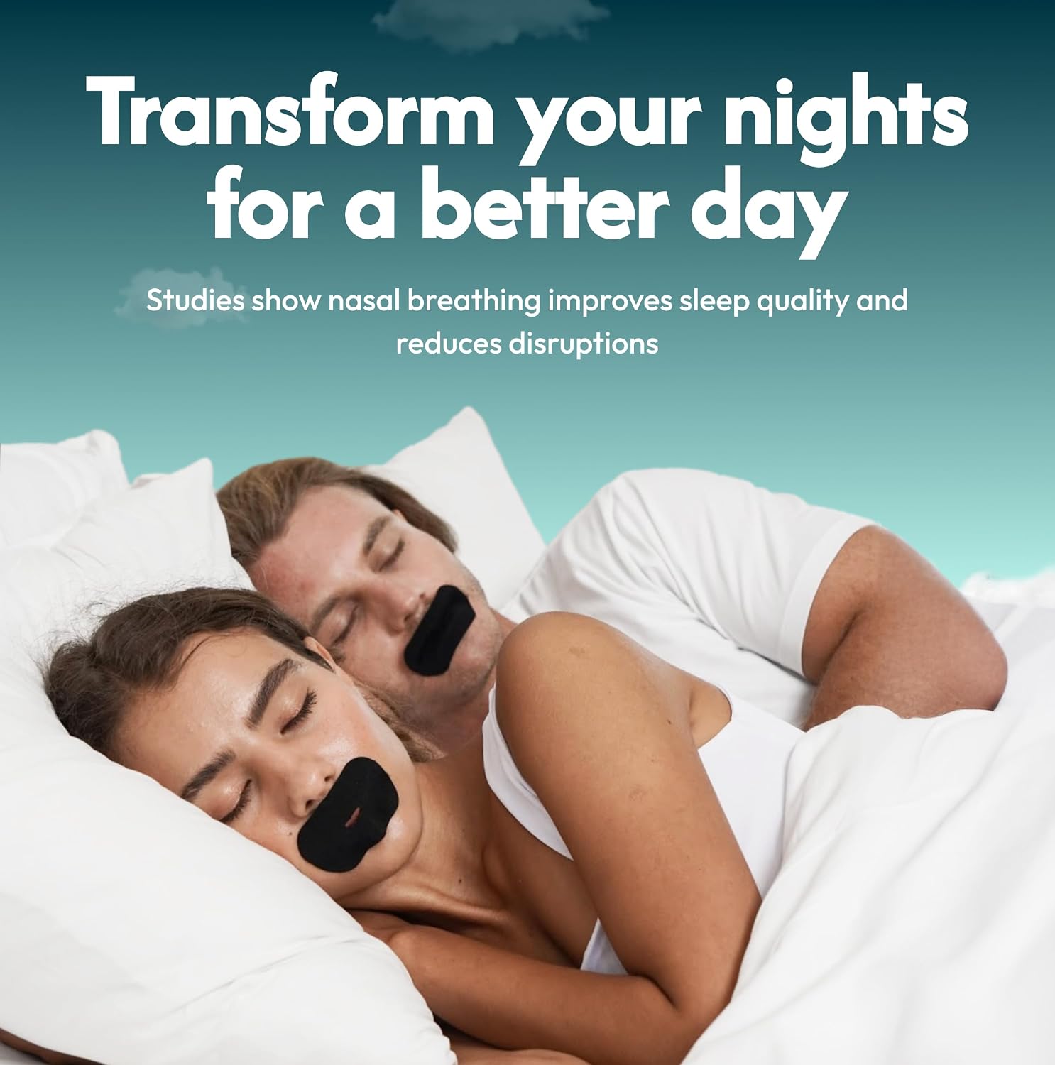 Detalle de SleepSeal Mouth Tape for Sleeping – Bamboo Silk Sleep Tape for Nasal Breathing 30 Night Supply