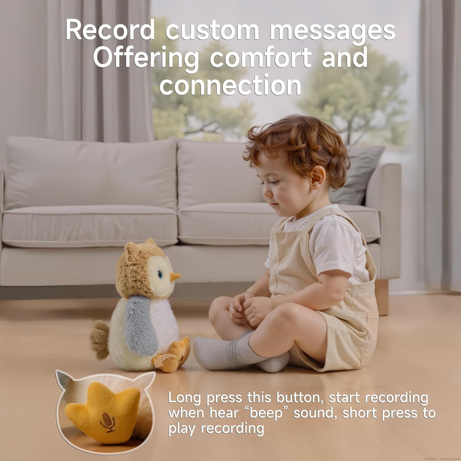 Thumbnail 4 de eJog Pup hibou interactif en peluche qui danse et répète (avec enregistrement)
