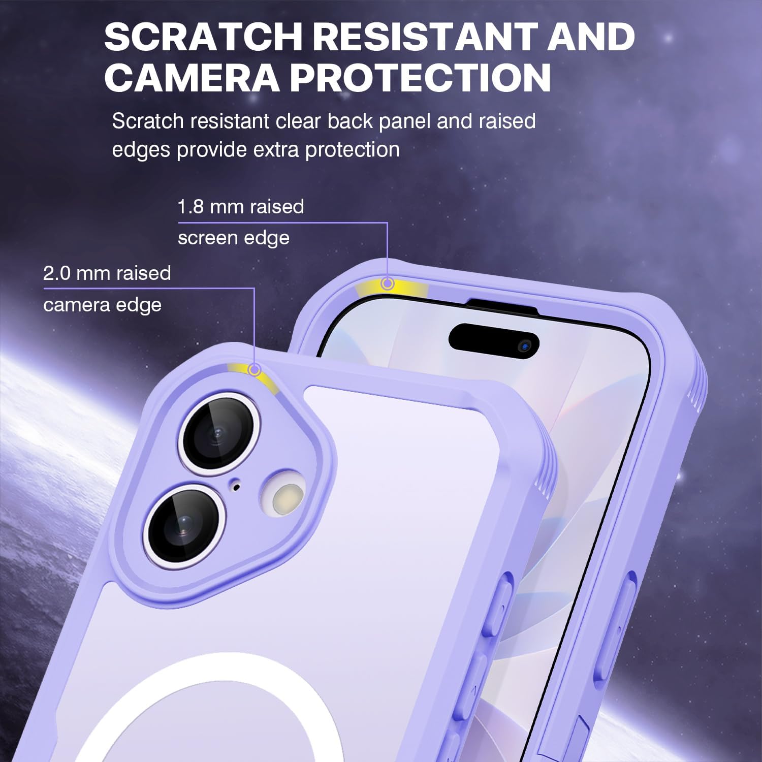 Thumbnail 6 de CENHUFO iPhone 17 Privacy MagSafe Case with built-in 9H privacy screen protector and camera protection – Purple