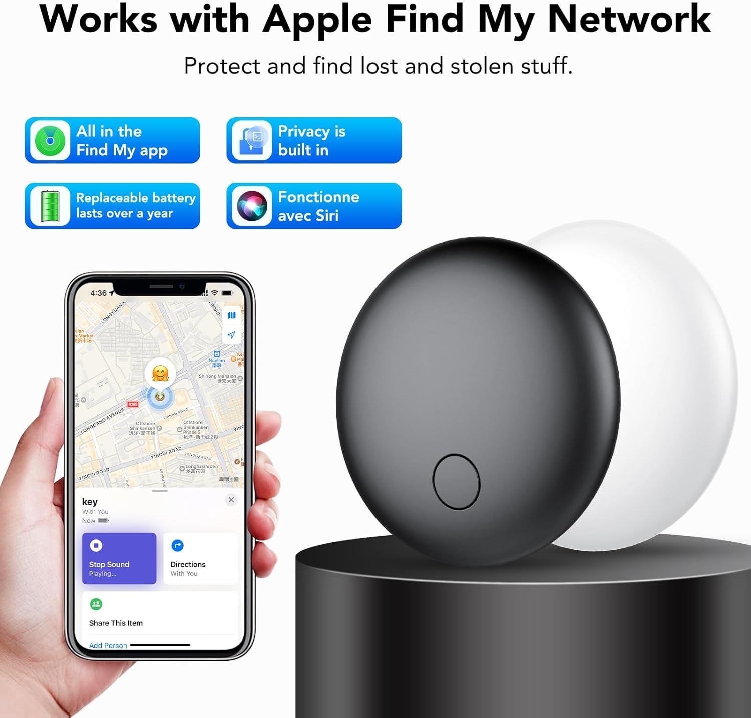 Thumbnail 1 de Smart Air Traceur Tag 4 Apple Localiser