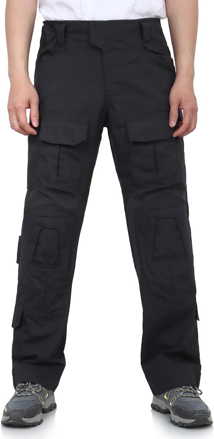Detalle de BWBIKE Herren Taktische Kampf Cargo Hose – Camouflage, Mehrtaschen, Outdoor Exploration