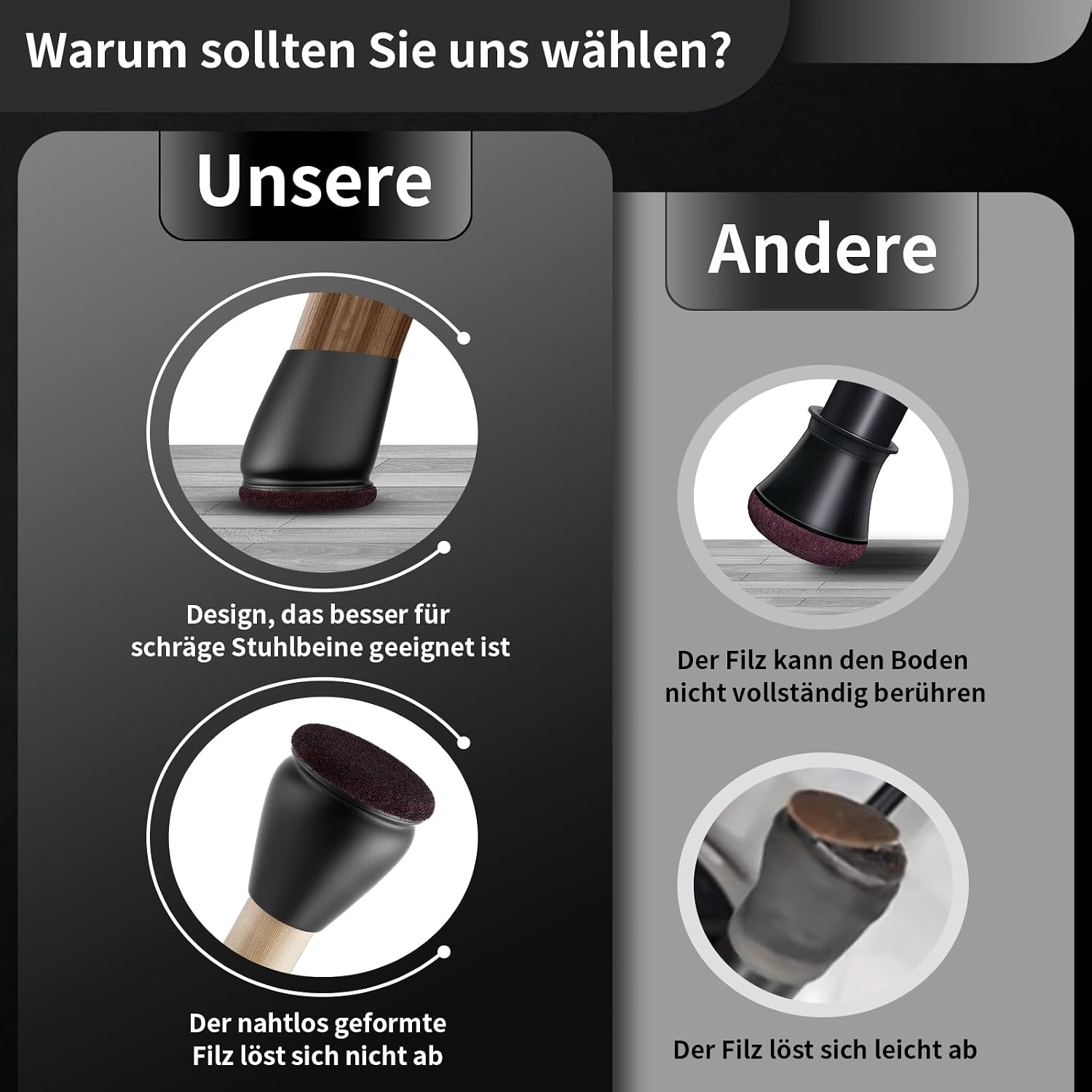 Thumbnail 3 de 16er Schutzkappen für Stuhlbeine