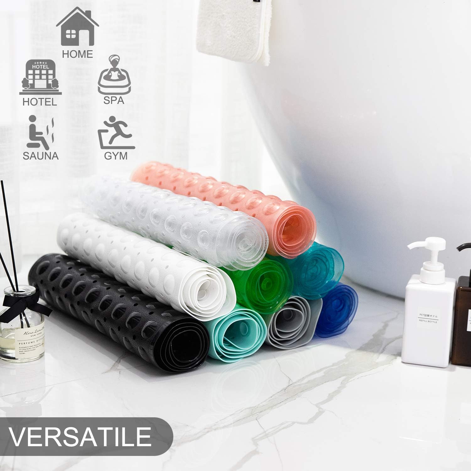 Thumbnail 6 de TEESHLY Bathtub Mat 39 x 16 Inch