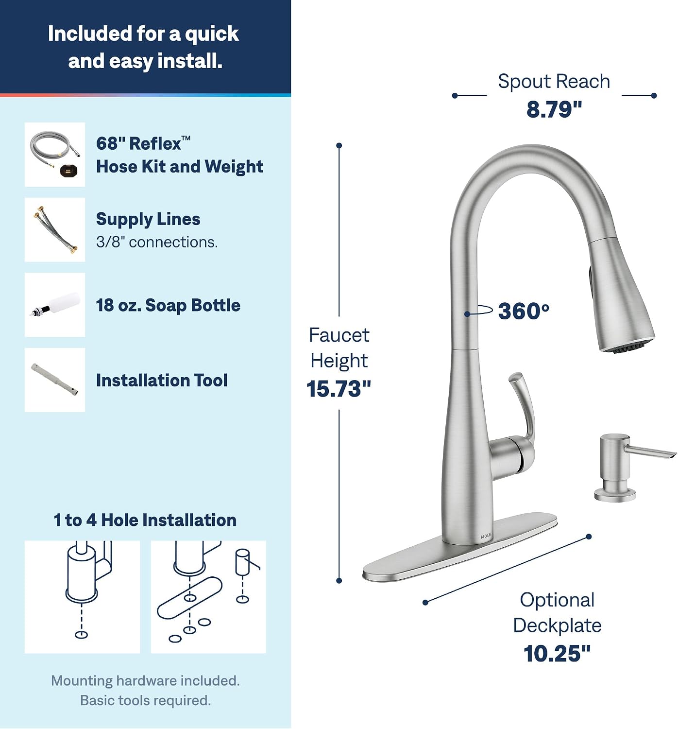 Thumbnail 2 de Moen 87014SRS Pulldown Faucet 50% 🚰