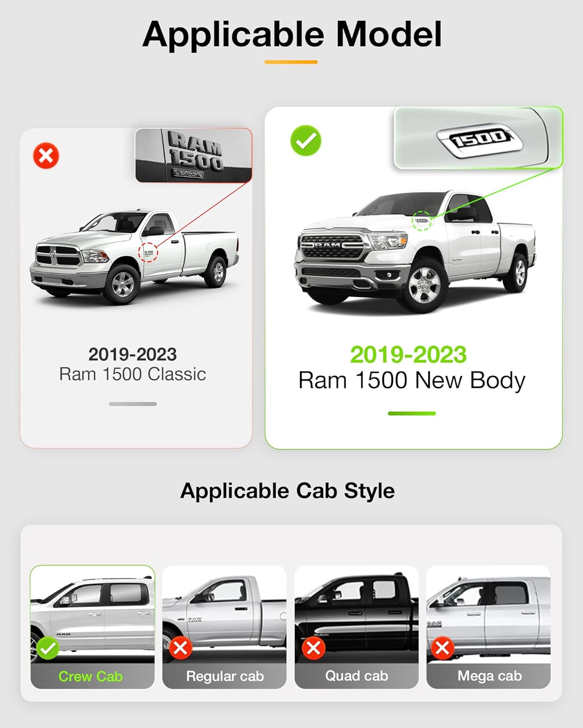 Thumbnail 2 de 3W Floor Mats Dodge Ram 1500 Crew Cab Full Set