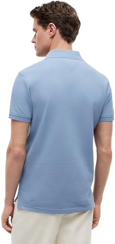 Detalle 2 de Tommy Hilfiger Polo de manga corta para hombre 1985 Regular Fit en Brisk Blue, talla XL