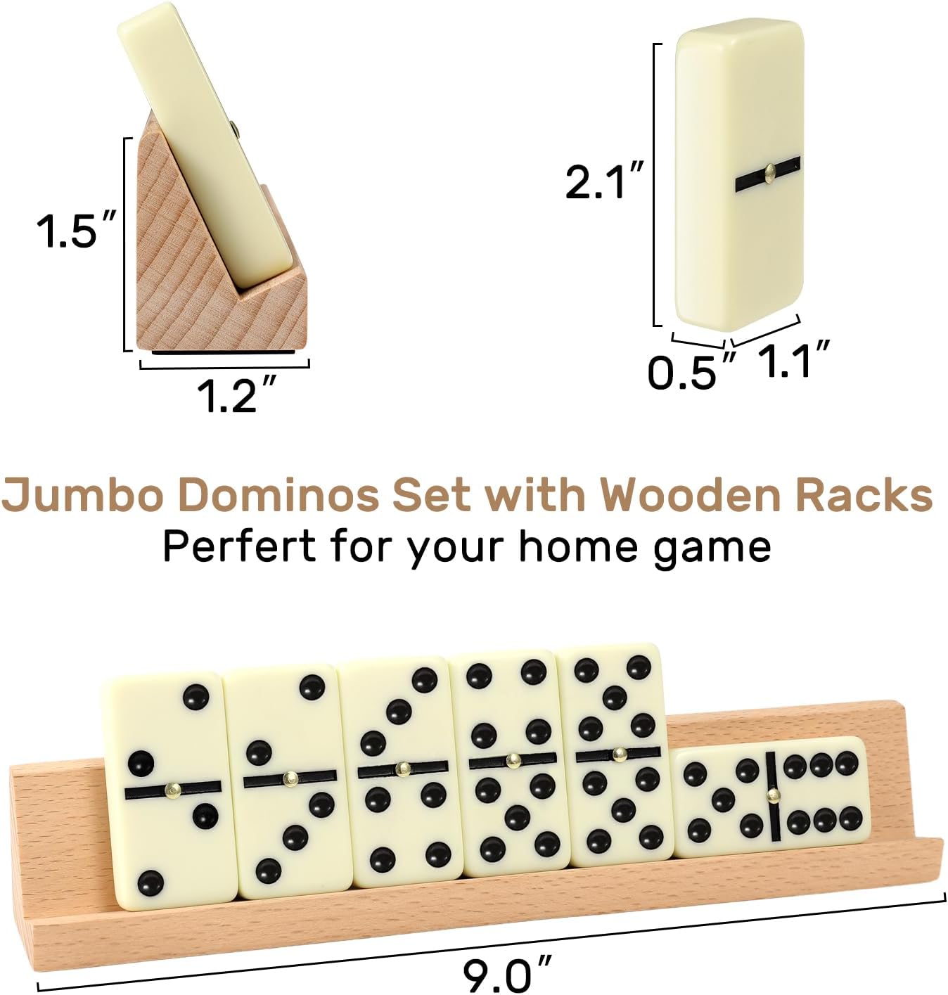 Thumbnail 4 de Jumbo Dominoes Set 28 Tiles ๐ฒ